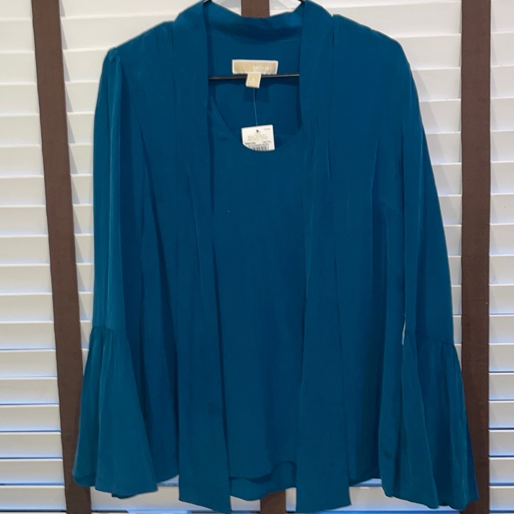 NWT Micheal Kors long sleeve blouse.